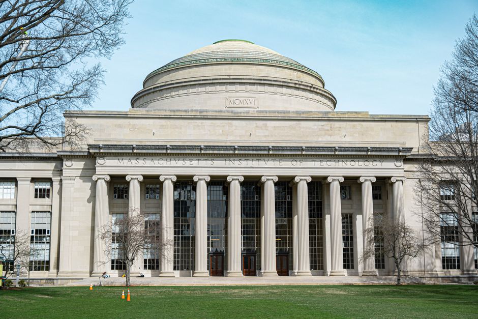The grand neoclassical architecture of MIT building showcasing its historic significance.