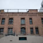 A vintage abandoned building facade in Los Angeles, capturing urban decay and historic architecture.