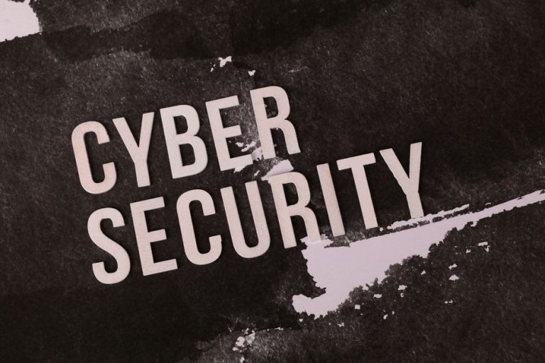 Cyber security concept shown on grunge-style background highlights the importance of digital protection.
